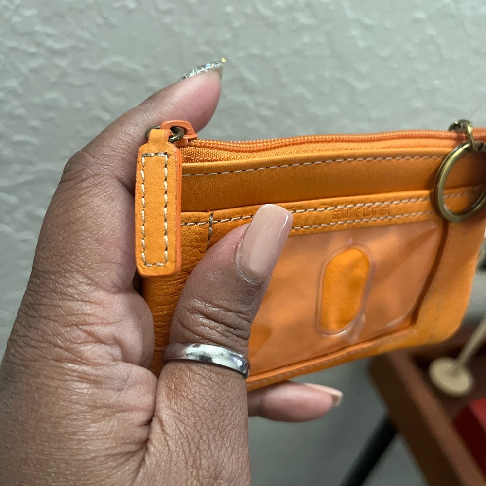 NWT Vintage Orange Fossil Wallet ** Authentic **